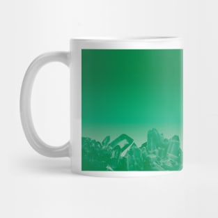 Green crystal cluster Mug